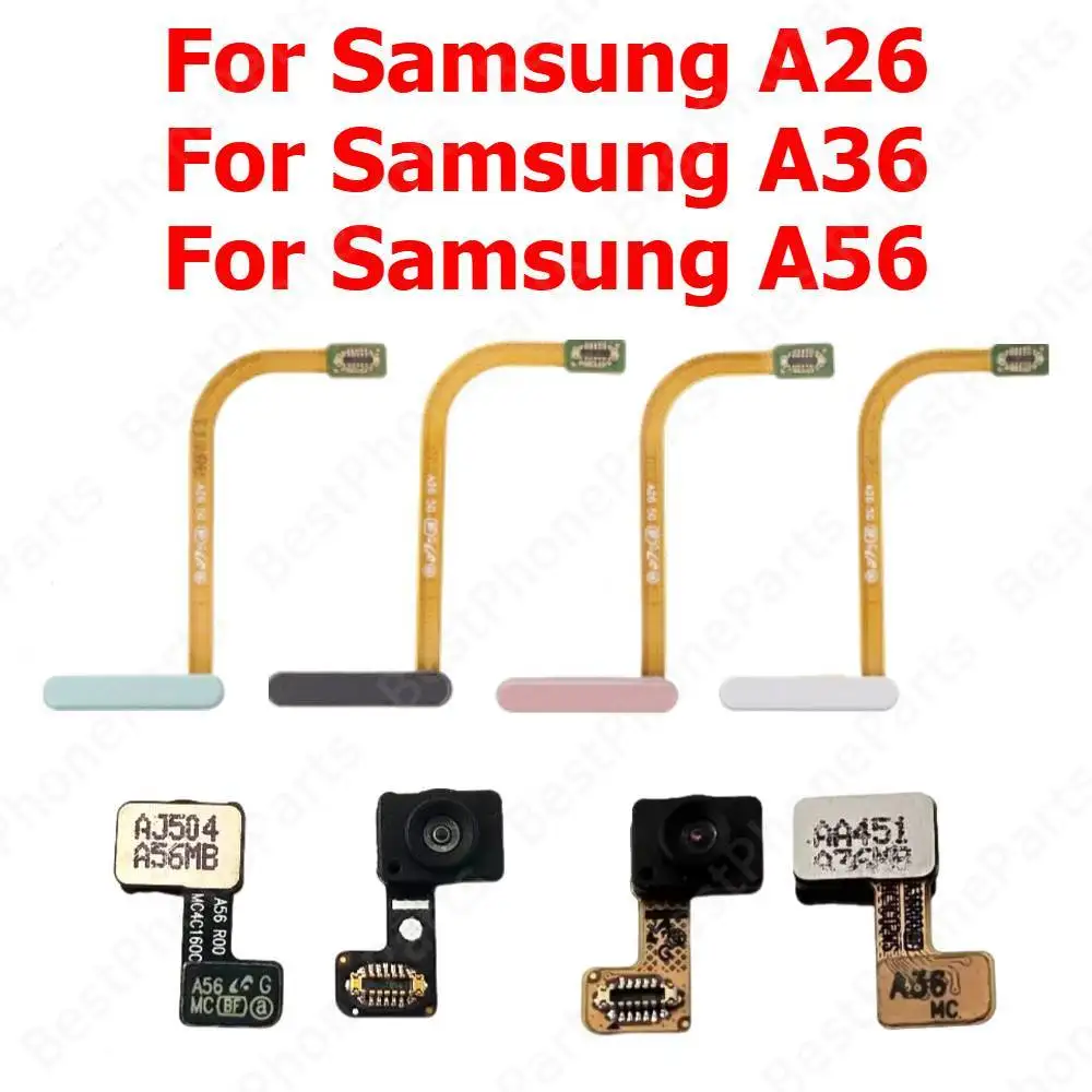 Fingerprint Sensor Flex Cable For Samsung Galaxy A26 A36 A56 Finger Print Scanner Power On Off Home Button Mobile Phone Parts