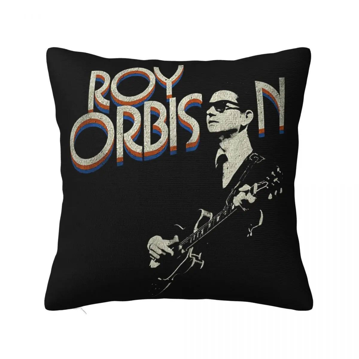 Roy Orbison Guitar And Logo Official Mens Novelty Famous Customized Hot Middle Aged Straight Pillow Case