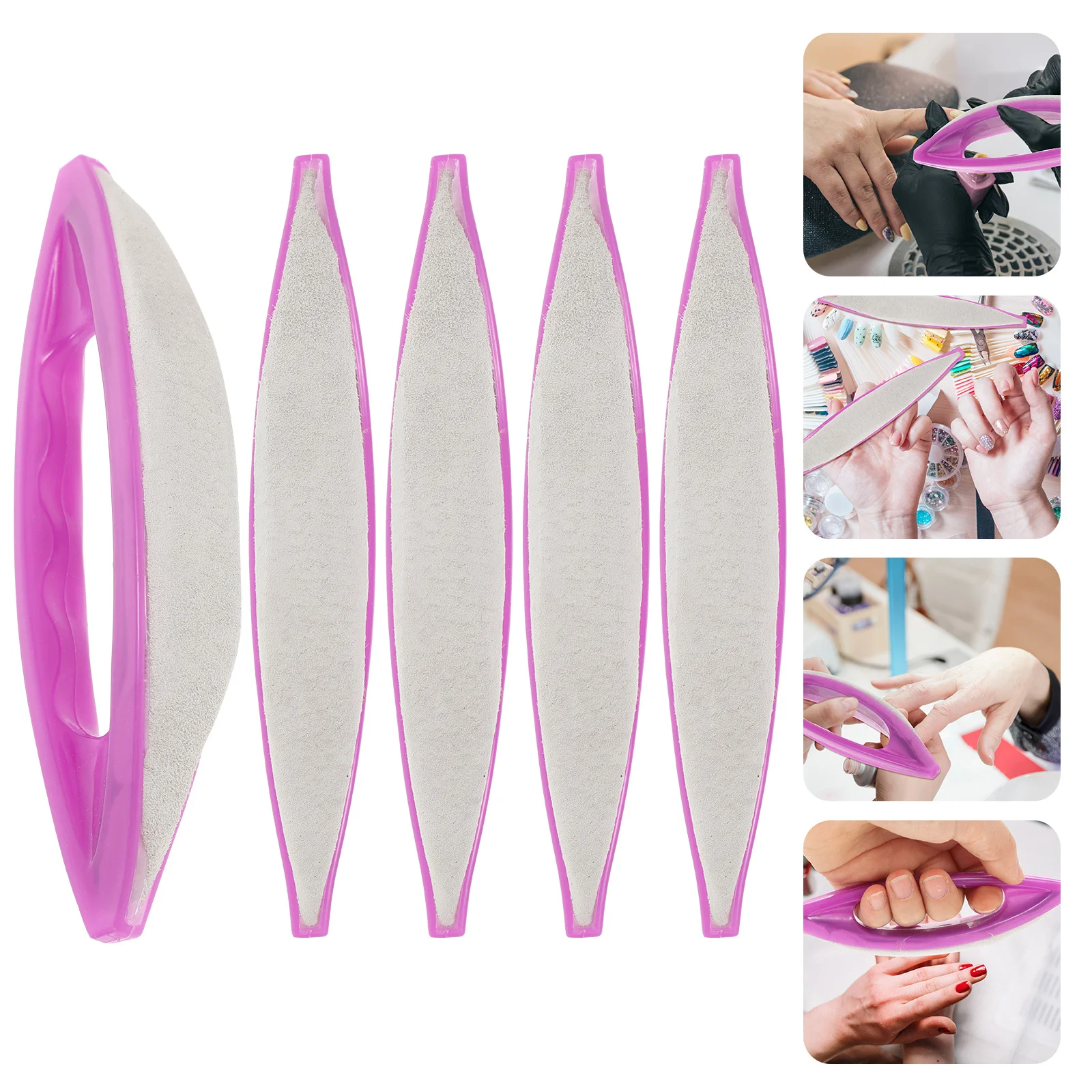 5 قطعة جلد الغنم مسمار التلميع الشمع تلميع الشريط لأظافر الاكريليك الطبيعية مانيكير أداة المحمولة ملف عازلة عدة #2