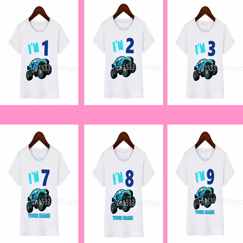 

Kids Cool Off-Road T-Shirts Go Karts T-Shirts Truck Tops Kids Fashion T-Shirts Birthday T-Shirts Custom Number Names