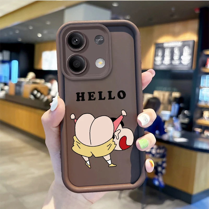 Cute C-Crayon S-ShinChan Case For Redmi Note 13 12 Pro Plus 5G Note 13 12 11 10 9 Pro 12C 10C 9C A2 A1 Silicone Protective Cover