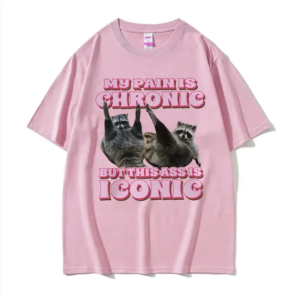 My Pain Is Chronic But This Ass Is Iconic Top Tees Cotton High Quality male Punk t shirt 2000s Breathable Gothic korean clothes