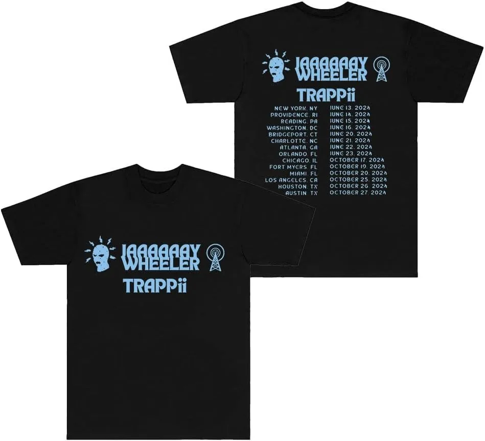 Jay Wheeler TRAPPii Tour Merch T-Shirts New Logo Tee Women Men Fashion Casual Crewneck Short Sleeve