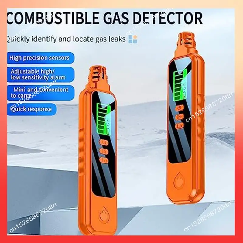 ABNR 1 Piece Portable Natural Gas Detector Alarm Sound Methane Hexane With LCD Screen 2 AAA Batteries For Home A