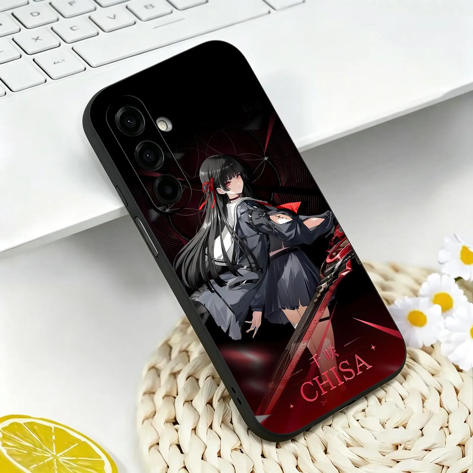 Wuthering Waves CHISA  Phone Case For Samsung A57 A56 A37 A27 A17 A36 A26 A55 A35 Black Matte Soft Case