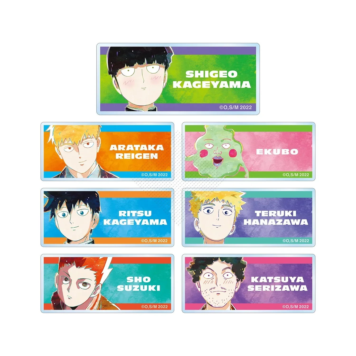 

Anime Hanazawa Teruki Kageyama Shigeo Ritsu Reigen Arataka Ekubo Keychain Doll Acrylic Keyring Pendant for Gift