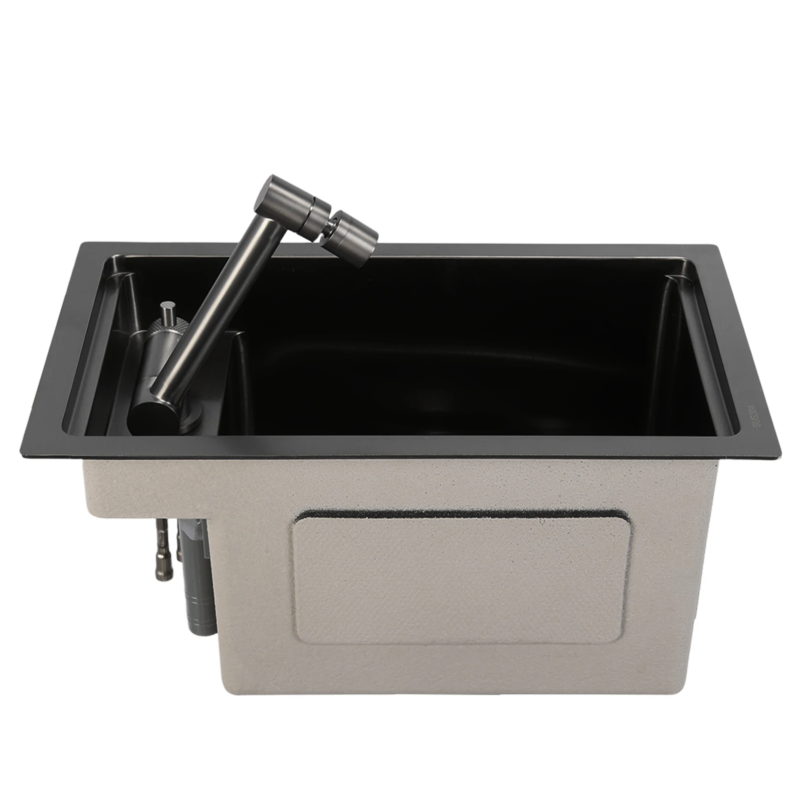 

Small Kitchen Sink with Lid Stainless Steel Wet Bar Sink Single Bowl Sink for Laundry Wet Bar Prep Office Outdoor Yard