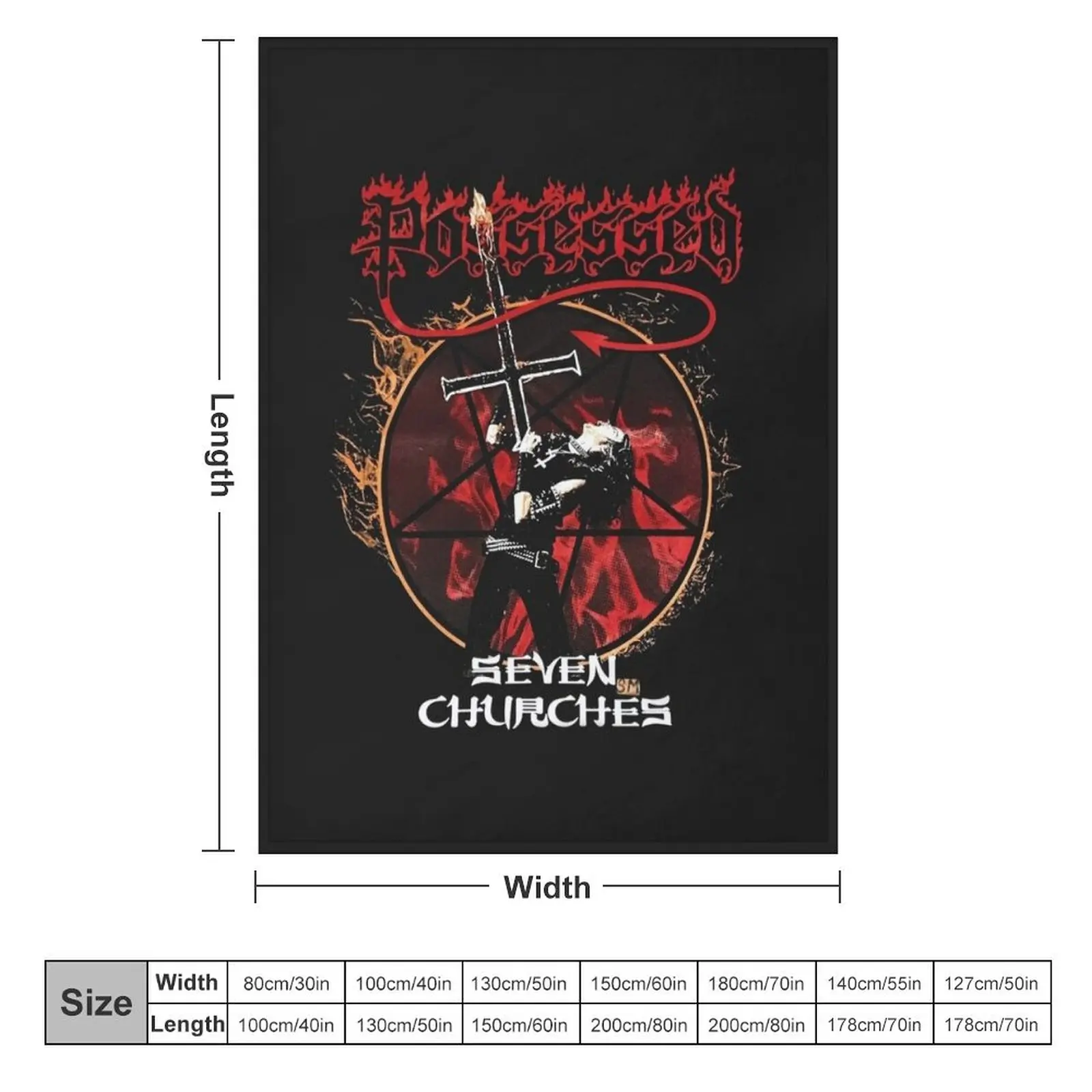 Possessed Band Throw Blanket Retros Bed covers Loose for winter Blankets