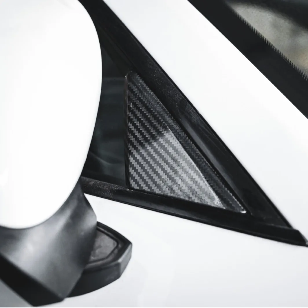 For 12-19 Porsche 911 991 Dry Carbon Replacement, Carbon Fiber Window Triangles