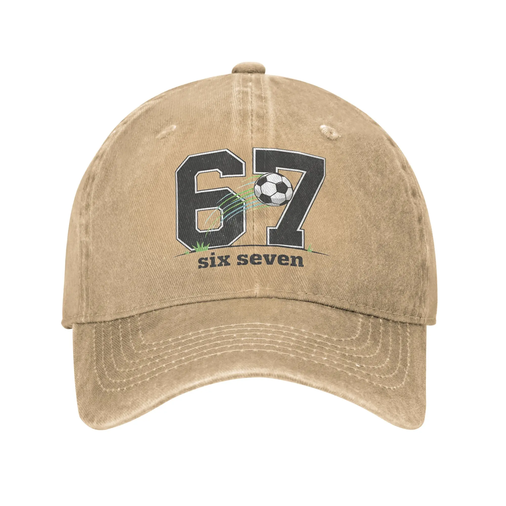 Men Women Soccer 67 Six Seven 6 7 Football Funny Meme Cap Headwear Baseball Caps Casual  Snapback Hat Adjustable