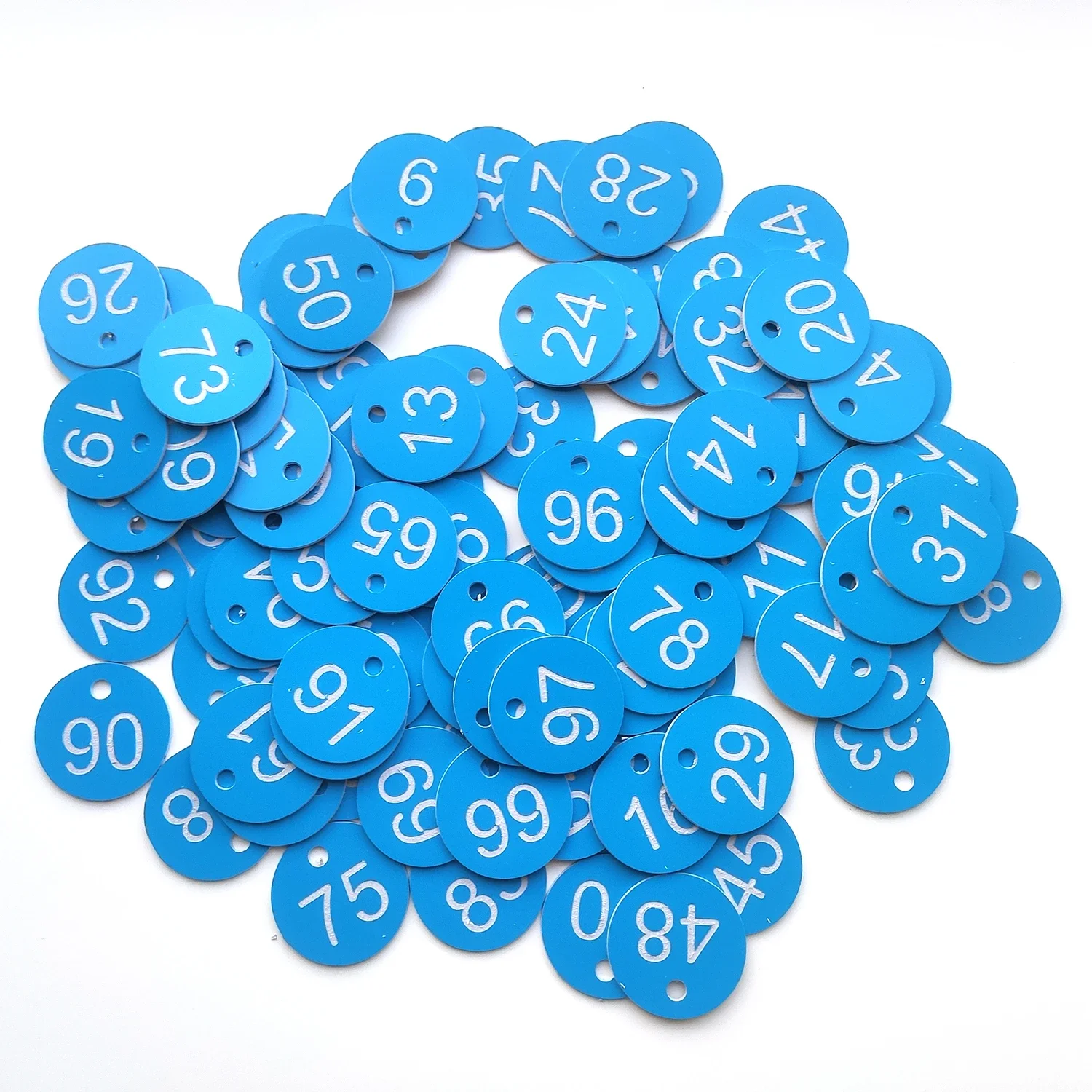 Numbered Sign Labels Beehive Tags Garden Box Mark with Hole Plant Markers 1-50 1-100 50pcs 100pcs