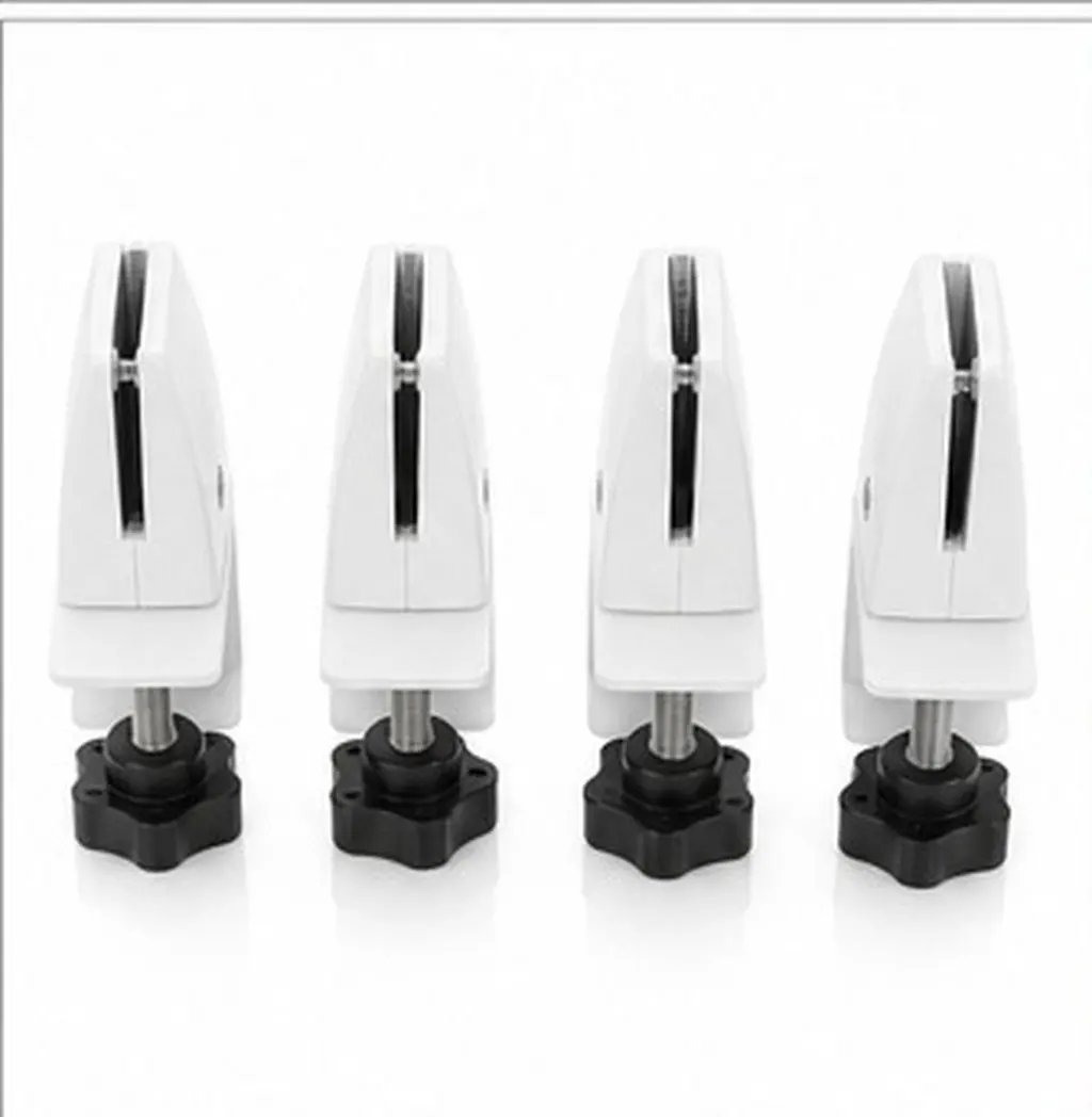 4Pcs Sturdy Aluminum Alloy Desk Divider Clamp Set Versatile Angle Adjustment Sneeze Guard Holder Privacy Panel Clamp Office