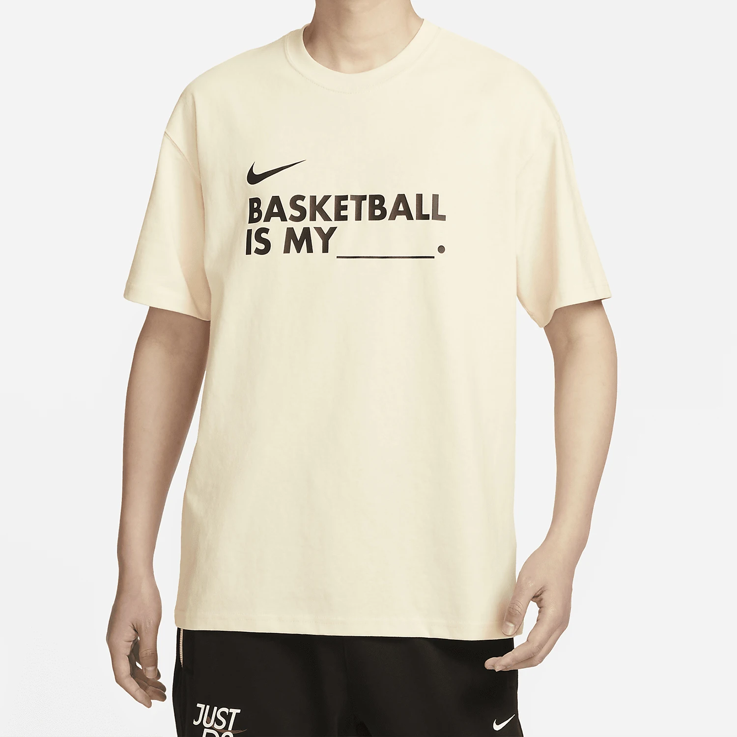Nike Authentic New Men's Letter Print Loose Basketball Sports Short Sleeve FN3706-113