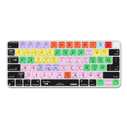 XSKN Avid Pro Tools Shortcuts Silicone Keyboard Cover for 2021+ iMac 24 Magic Keyboard A3118/A2449 With Touch ID A3203/A2450