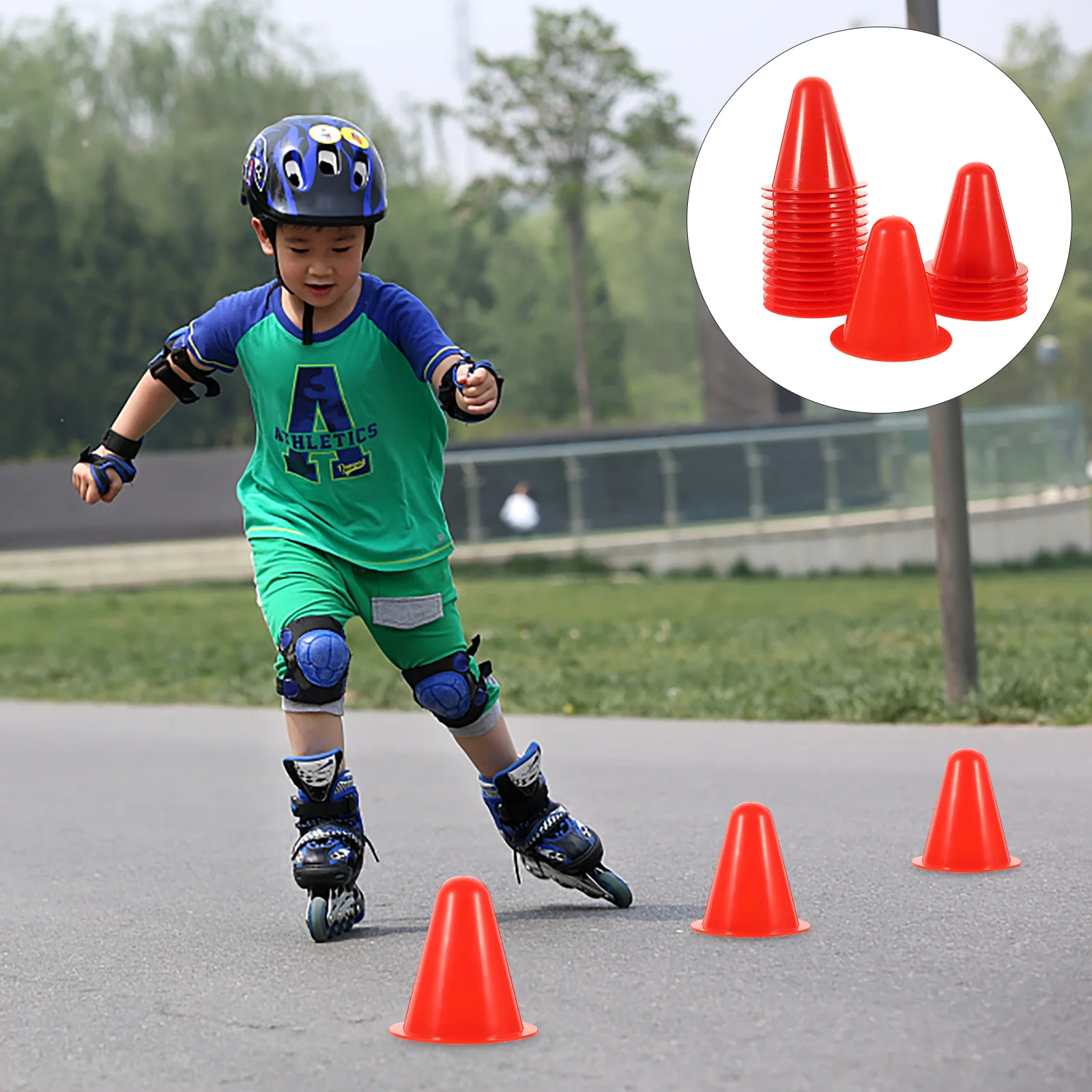 20pcs Training Cones Small Plastic Agility Cones for Sports Roller Skating