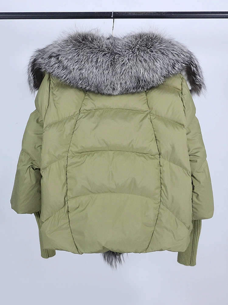 Lose Natürliche Echt Fox Pelz Kragen Mantel Dicke Neue Europäische Mode Weiße Ente Unten Jacke Winter Frauen Warme Luxus Oberbekleidung – Detail 23