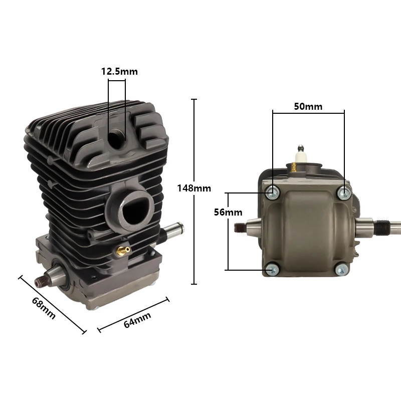 XCAN 42.5mm Cylinder Piston For STIHL 025 MS250 MS230 025 023 Chainsaw Engine Parts Replacement OEM 1123 020 1209 Garden Tools