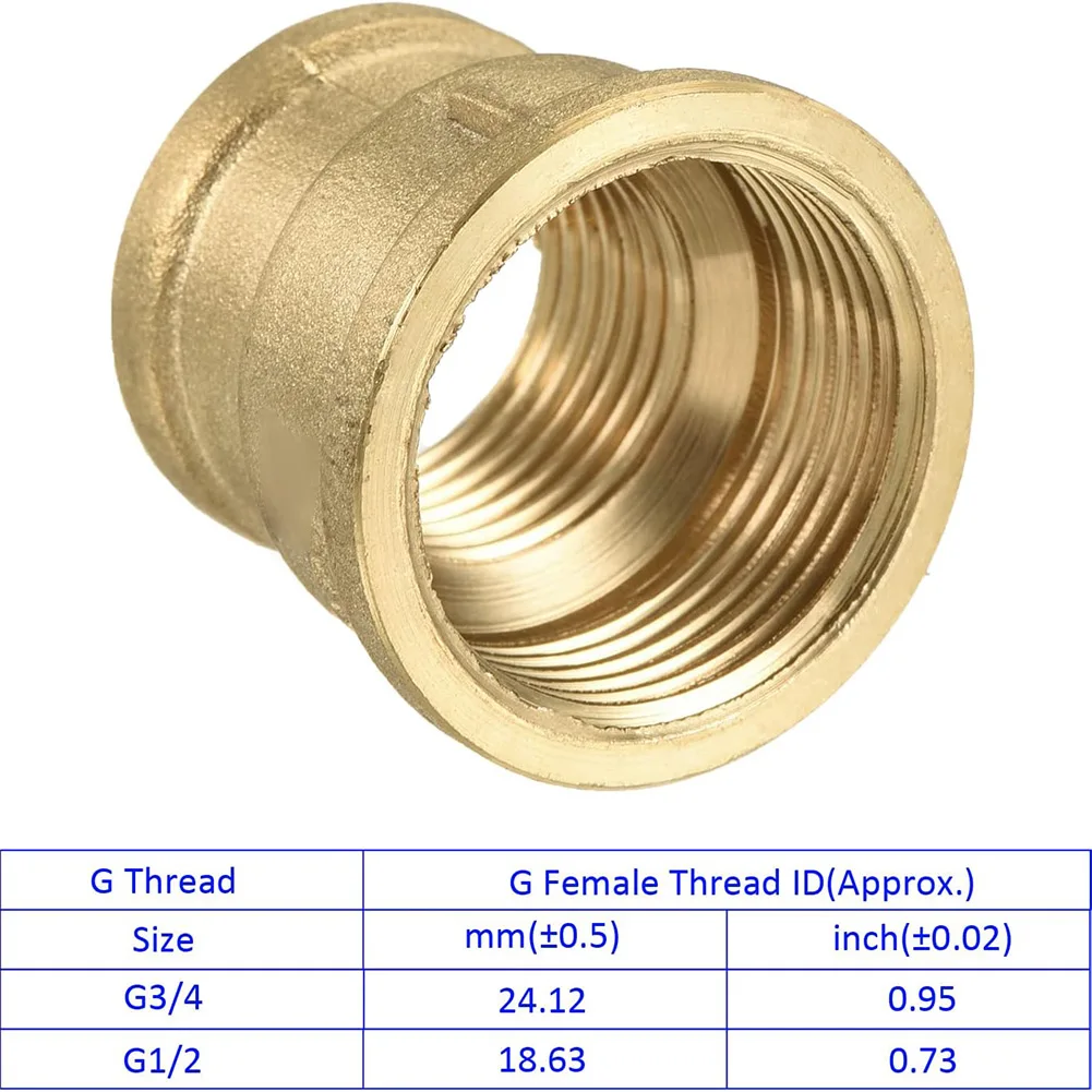 

Brass Reducing Coupling Set 2 pcs G3/4 x G1/2 for Air Compressor Systems Oil Refining and Metallurgical Applications