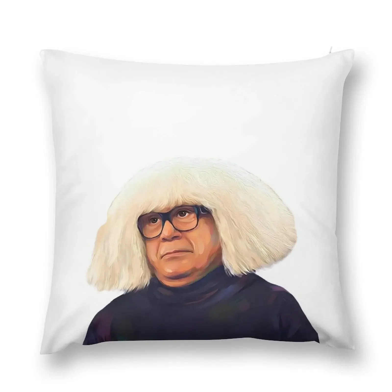 danny devito art, danny devito wig funny Throw Pillow Cushion Cover Set New year luxury home accessories pillow
