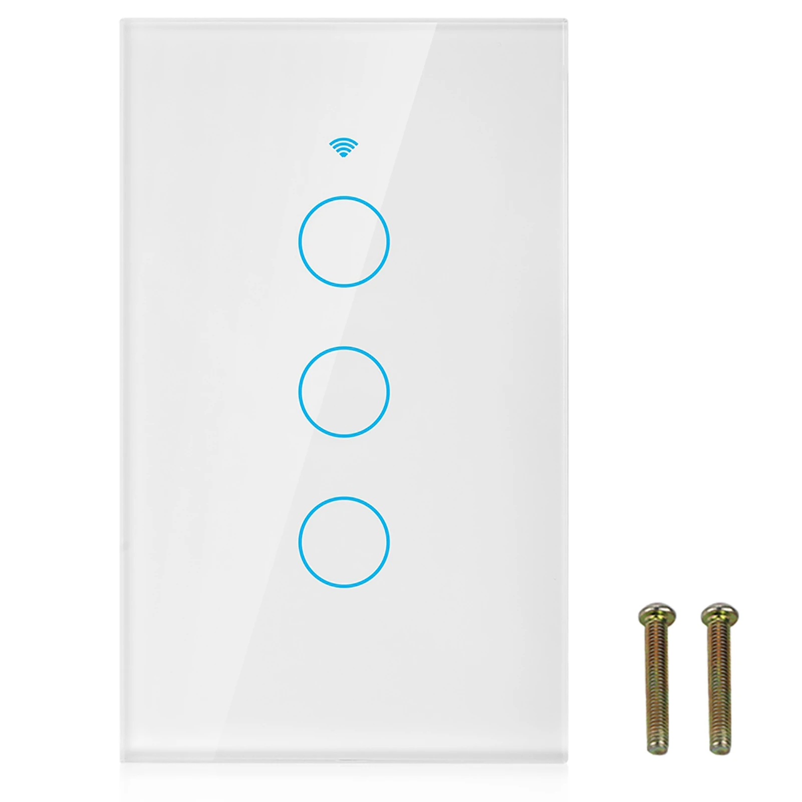 Smart Switch WiFi Switch 3-Way ouch Screen Switch Single Circle for Voice Control 3‑Way APP control for Android / IOS