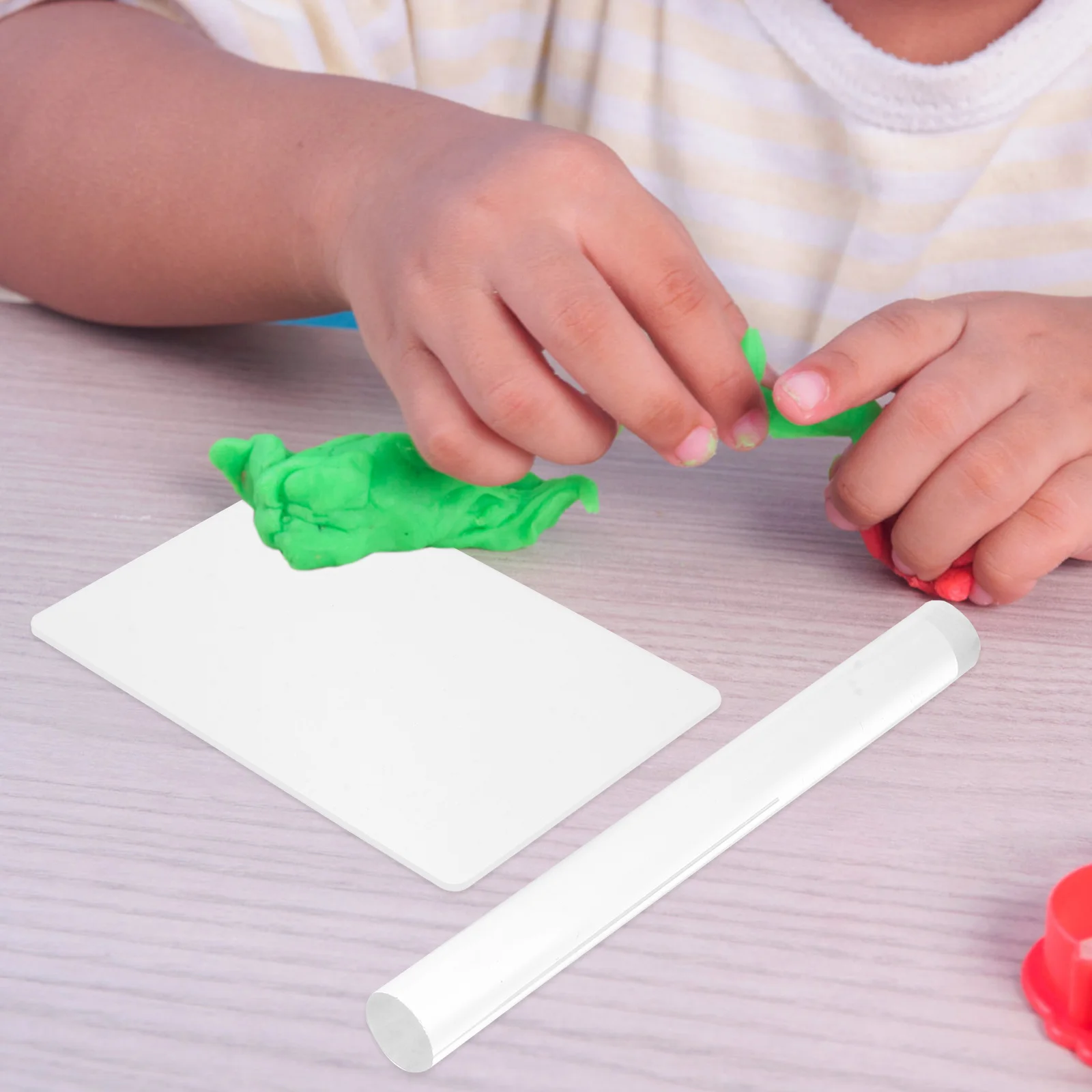 2pcs Acrylic Clay Roller Sheet Board With Grid For Polymer Clay Tools Craft Molding Kit Modeling Supplies Pottery Art Projects