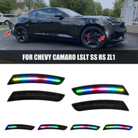4PCS Front & Rear  Led Side Marker Lights Turn Signal Indicator Blinker Lamps  for Chevy Camaro 2016-2023