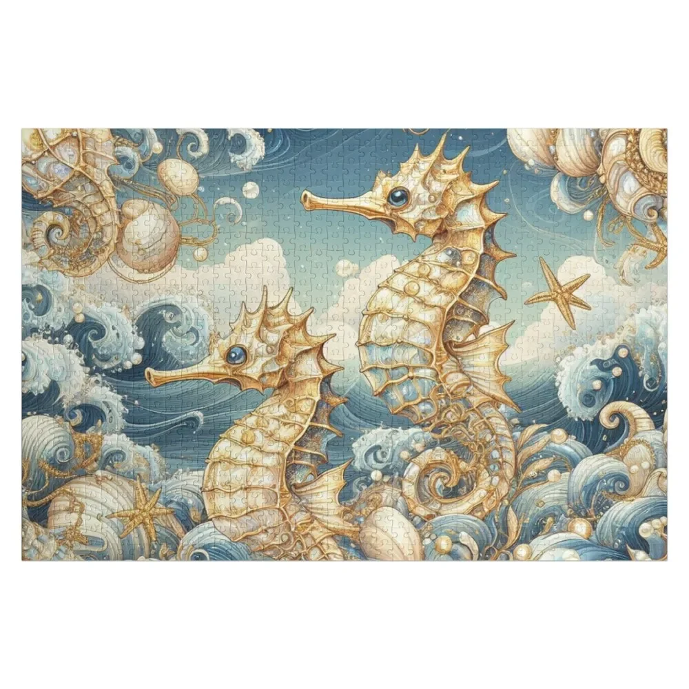 

Seahorse Friends Ocean Life Jigsaw Puzzle Custom Child Customizable Gift Puzzle