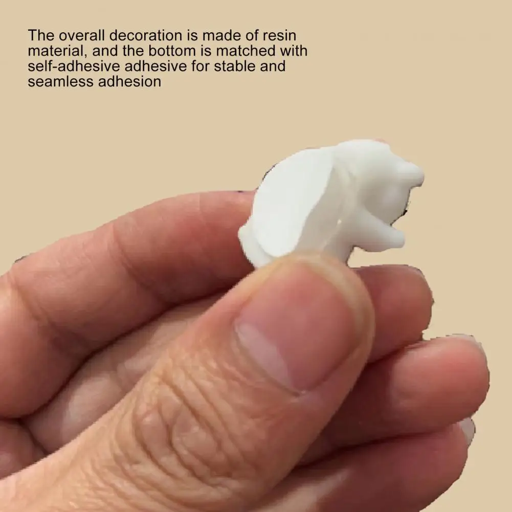 Car Rearview Mirror Decor 4pcs Polar Bear Resin Car Ornaments Cute Dashboard Figurines Rearview Mirror Accessories for Car