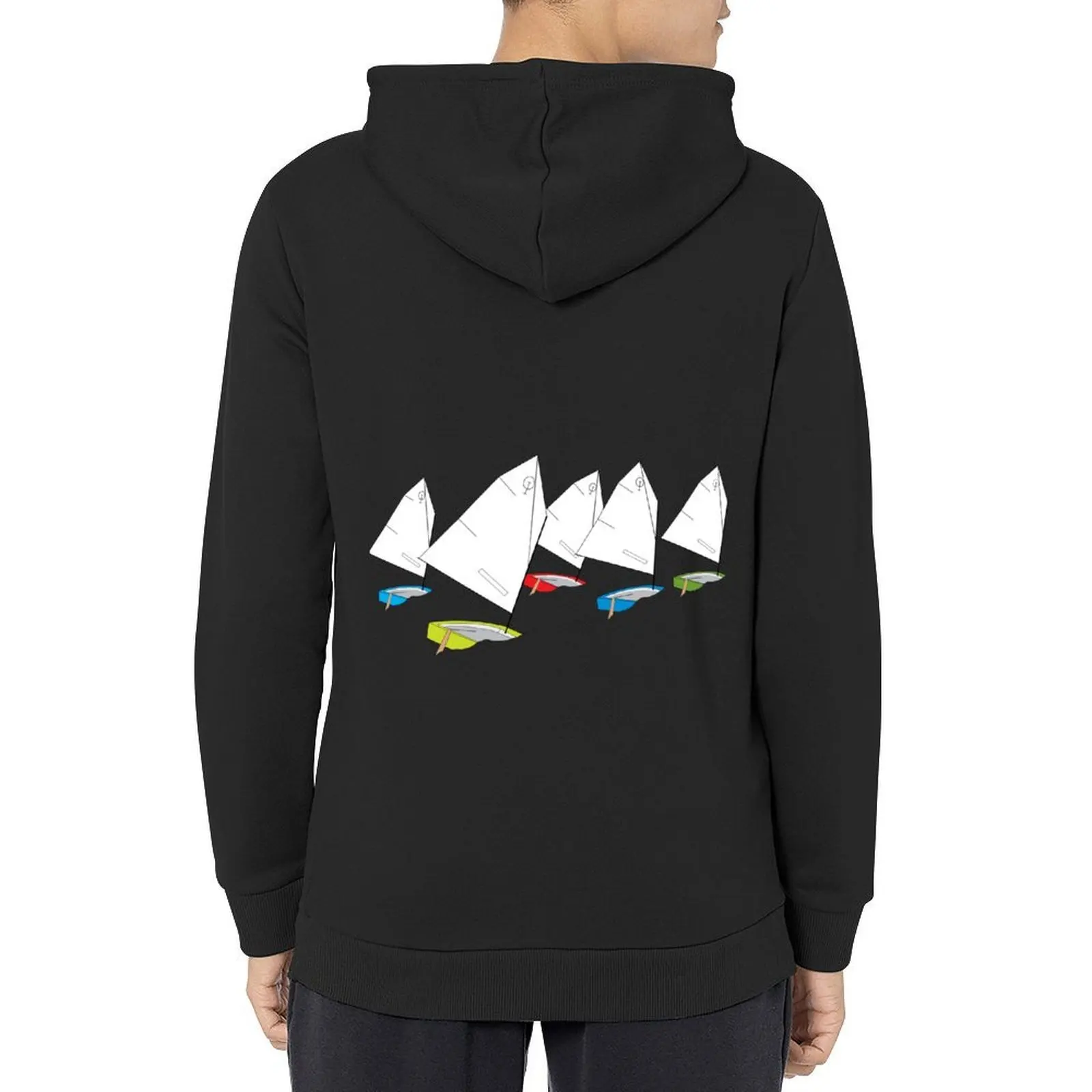 

Optimist Sailing Dinghy Sailboats Racing Hoodie men's winter sweater men's clothing clothes for men mens hoodie