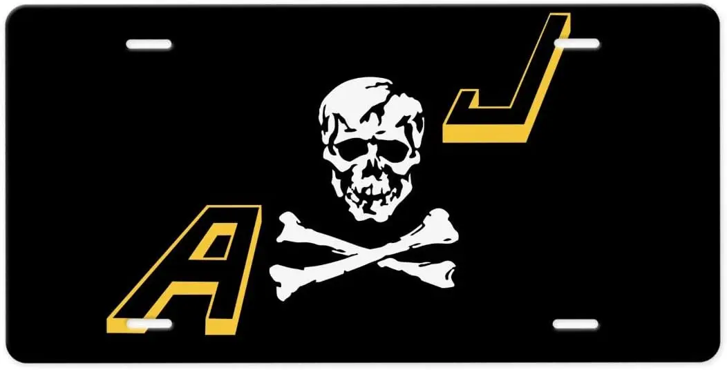Placa de matrícula metálica Jolly Rogers VF-84