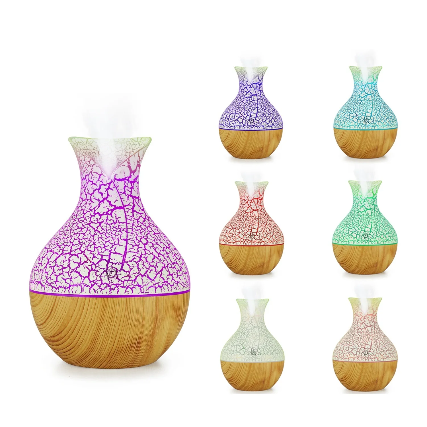 5V USB Mini Humidifier 100ml Vase Design Ultrasonic Essential Oil Diffuser Mute Mist Maker Fogger for Home Office Desktop
