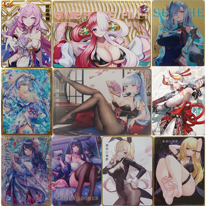 

Anime Goddess Story Kitagawa Marin Yamato Raiden Shogun Kamisato Ayaka Metals Diy Collectible Cards Christmas Birthday Gift Toys