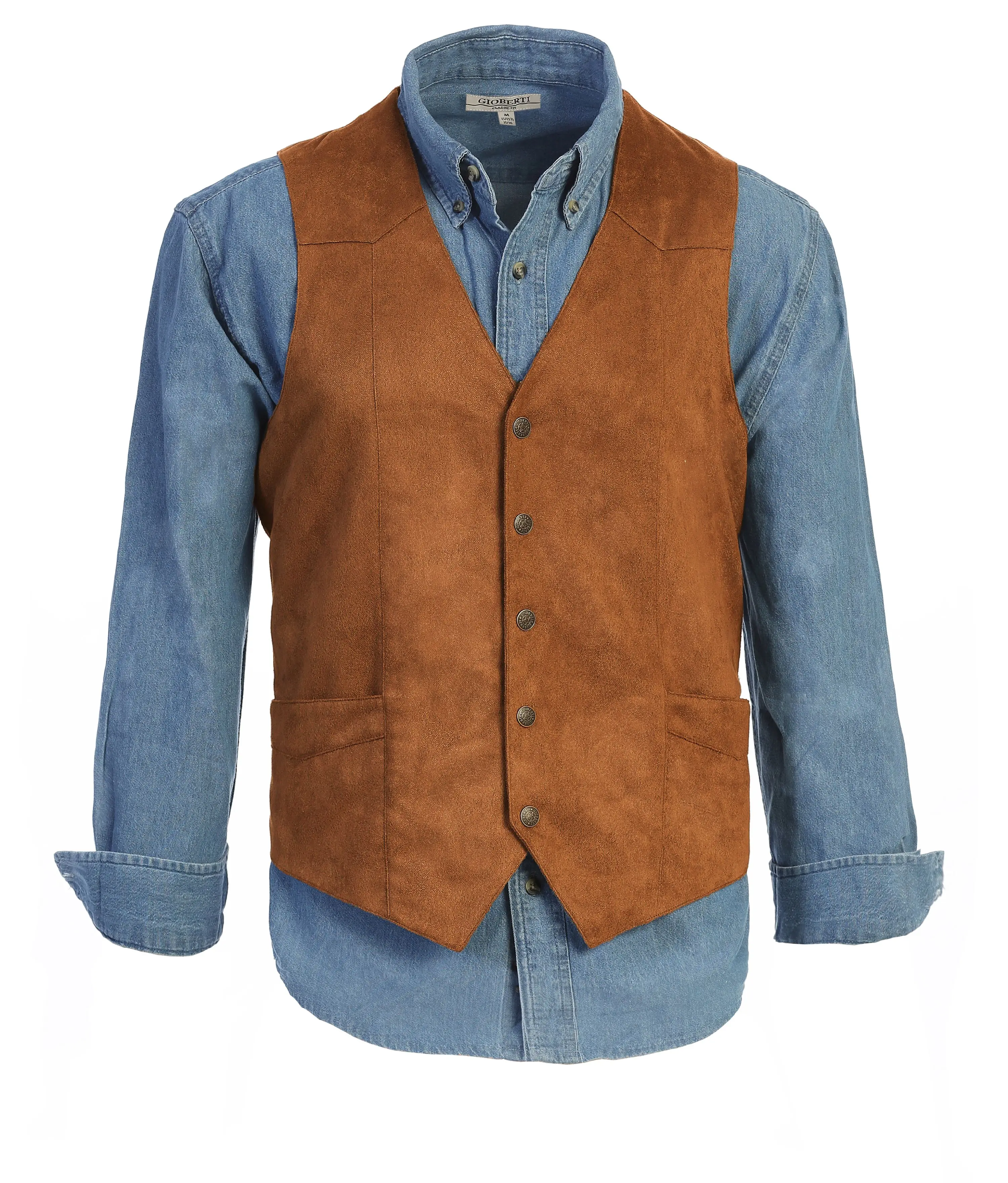 

Men's Vest Suede Gentleman Retro Steampunk Casual Social Versatile Custom Sleeveless Jacket Chaleco Hombre Vestir