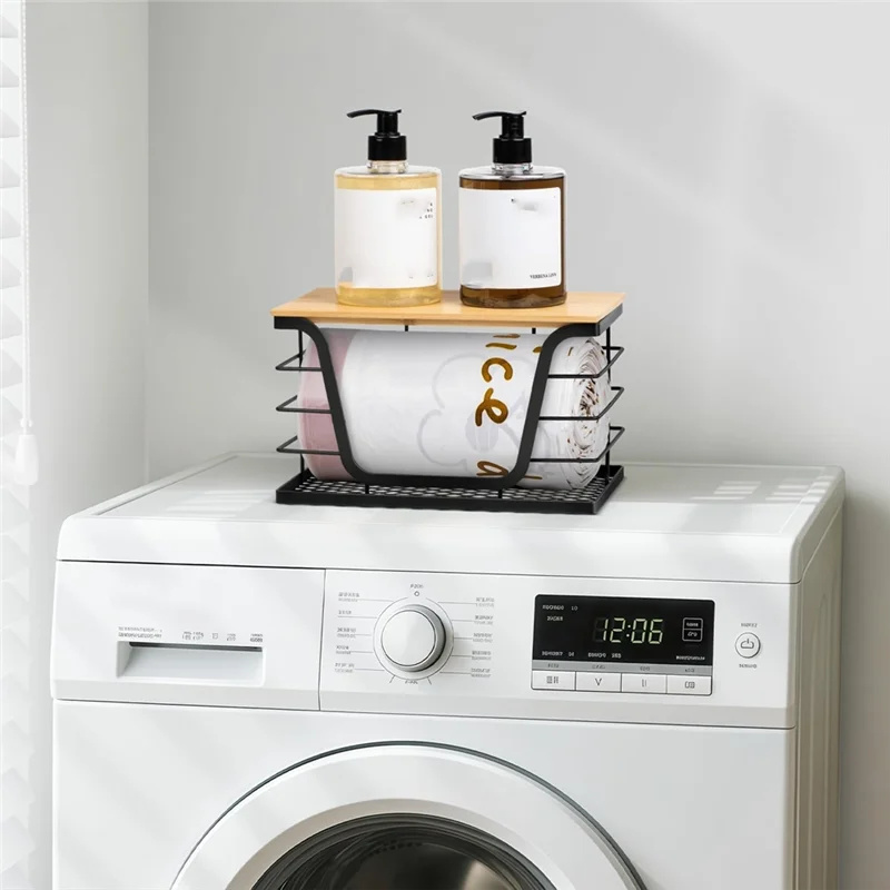 AT63-Garbage Bag Holder Trash Bag Holder Stackable Dispenser Wall Mounted For Kitchen For Laundry Organizer Under Sink Storage