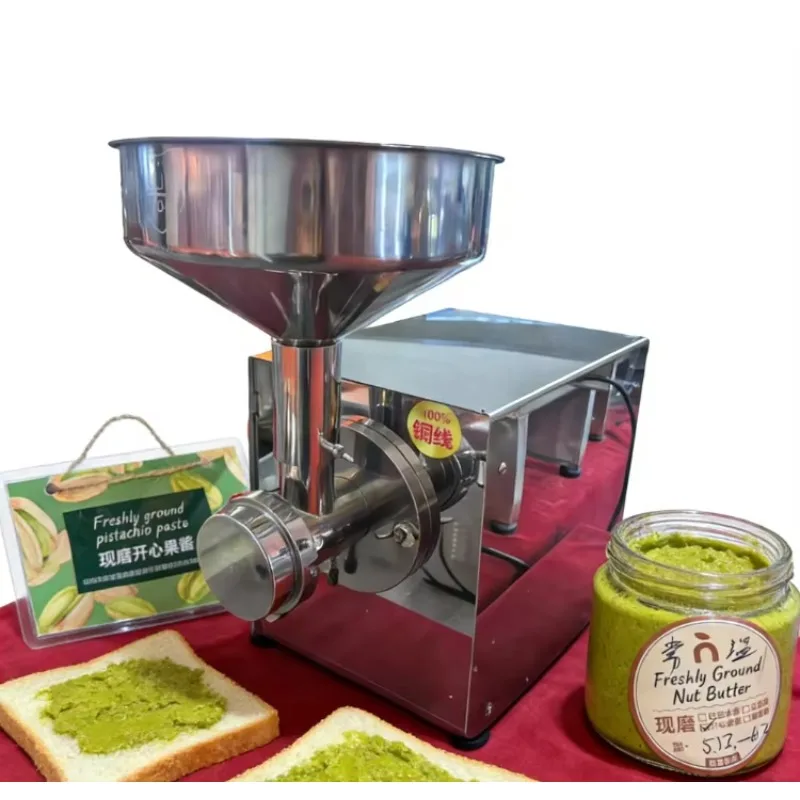 Easy To Cooperate Electric Nut Pistachio Sauce Peanut Butter Cocoa Bean Grinder Machine For Catering Equipment