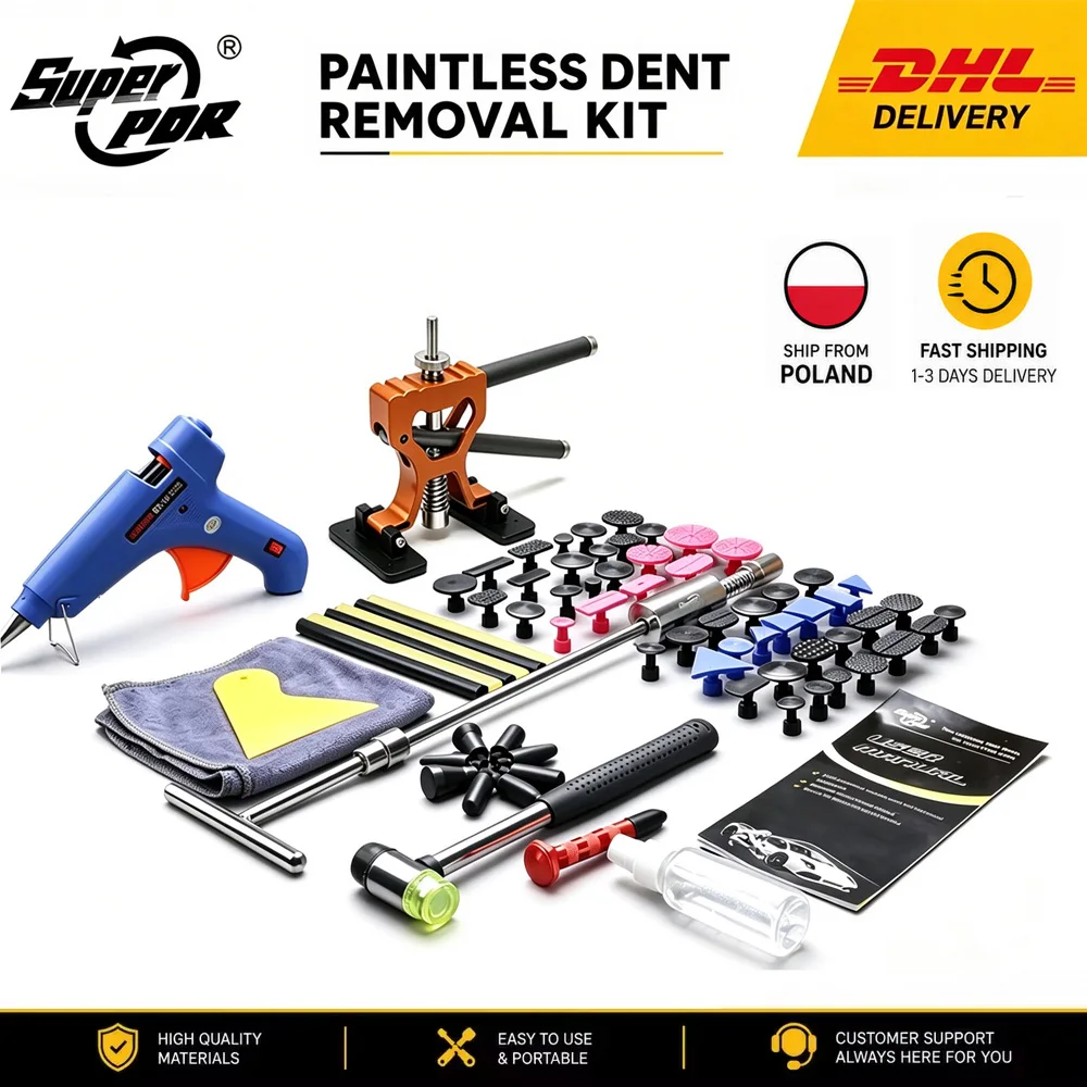 Super PDR Auto-Werkzeuge, Dellen-Reparatur-Sets, professionelles Werkzeug zur Reparatur von Karosserie Hagel Hagel, lackfreie Werkzeuge zum Entfernen von Auto-Dellen