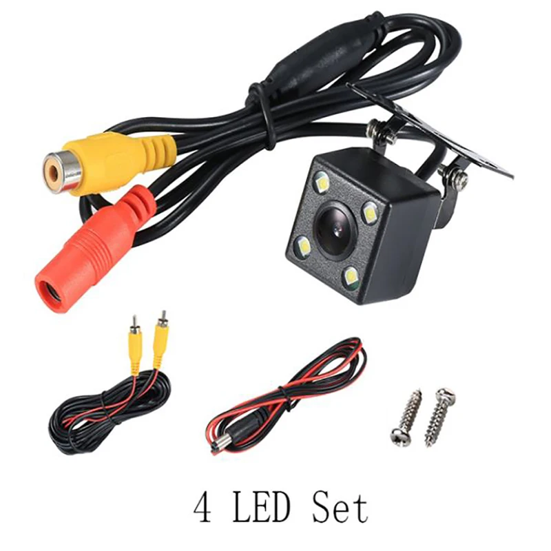 

Universal Wire Rear View with 4 LED Car Back Reverse RCA Night Vision Parking Assistance Waterproof