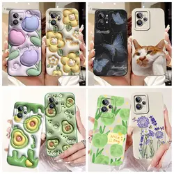 For Realme GT2 5G Case Realme GT2 Pro Cover Popular Flower Avocado Shockproof Silicone Fundas For Realme GT Neo 2 Neo2 3T Hoesje
