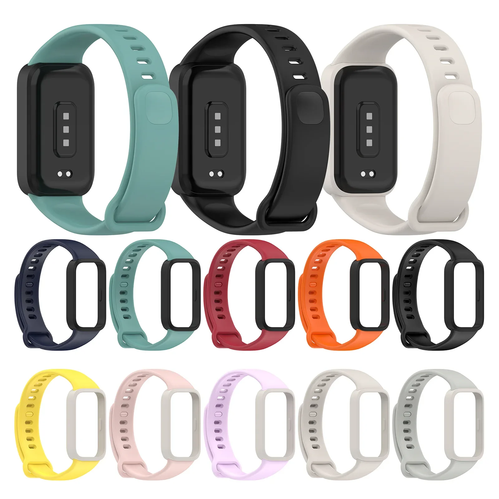 Silicone Strap+casing Shell For Xiaomi Mi Band 9 Active Sport Strap Bracelet For Redmi Band 3 Smartwatch Wristband Accessories