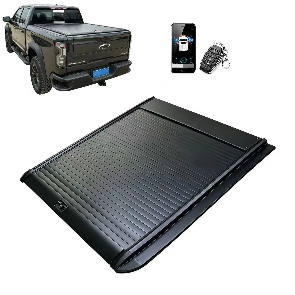 Anti Aging Waterproof Pickup Bed Cover Precision Fit Roll Lid For 2019-2024 Chevrolet Silverado 6.6ft Pickup