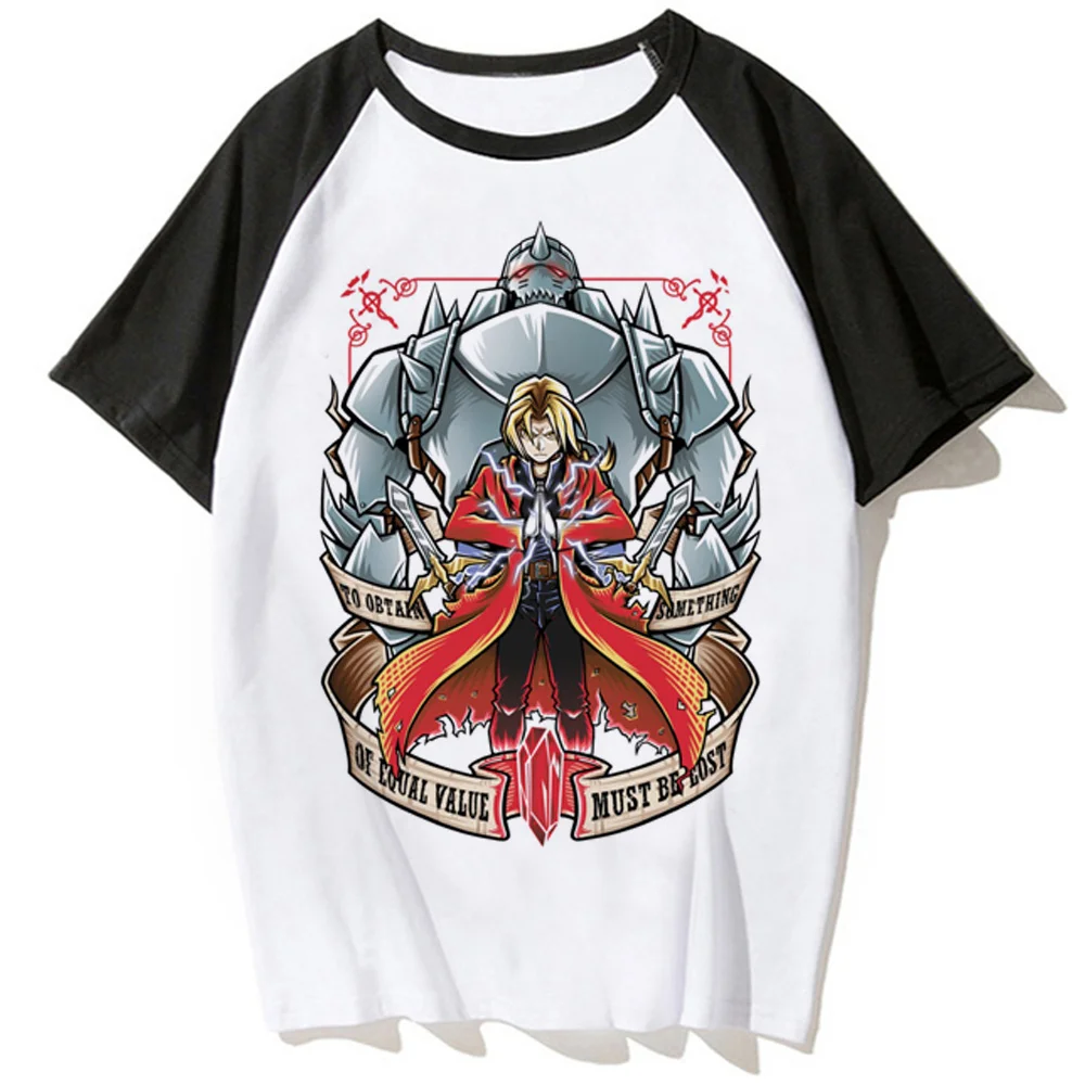 Fullmetal Alchemist top women designer Y2K streetwear tshirt female anime designer graphic clothing