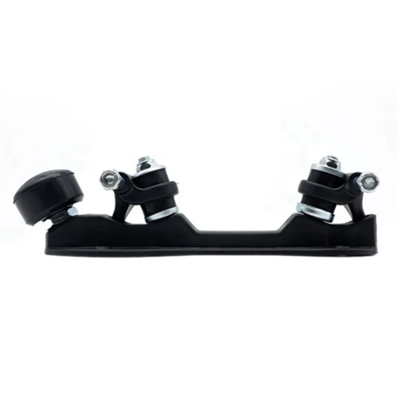 Roller Skate Base Four-Wheel Two-Row Skate Base Bottom Plate With Roller Skate Toe Stoppers 248Mm