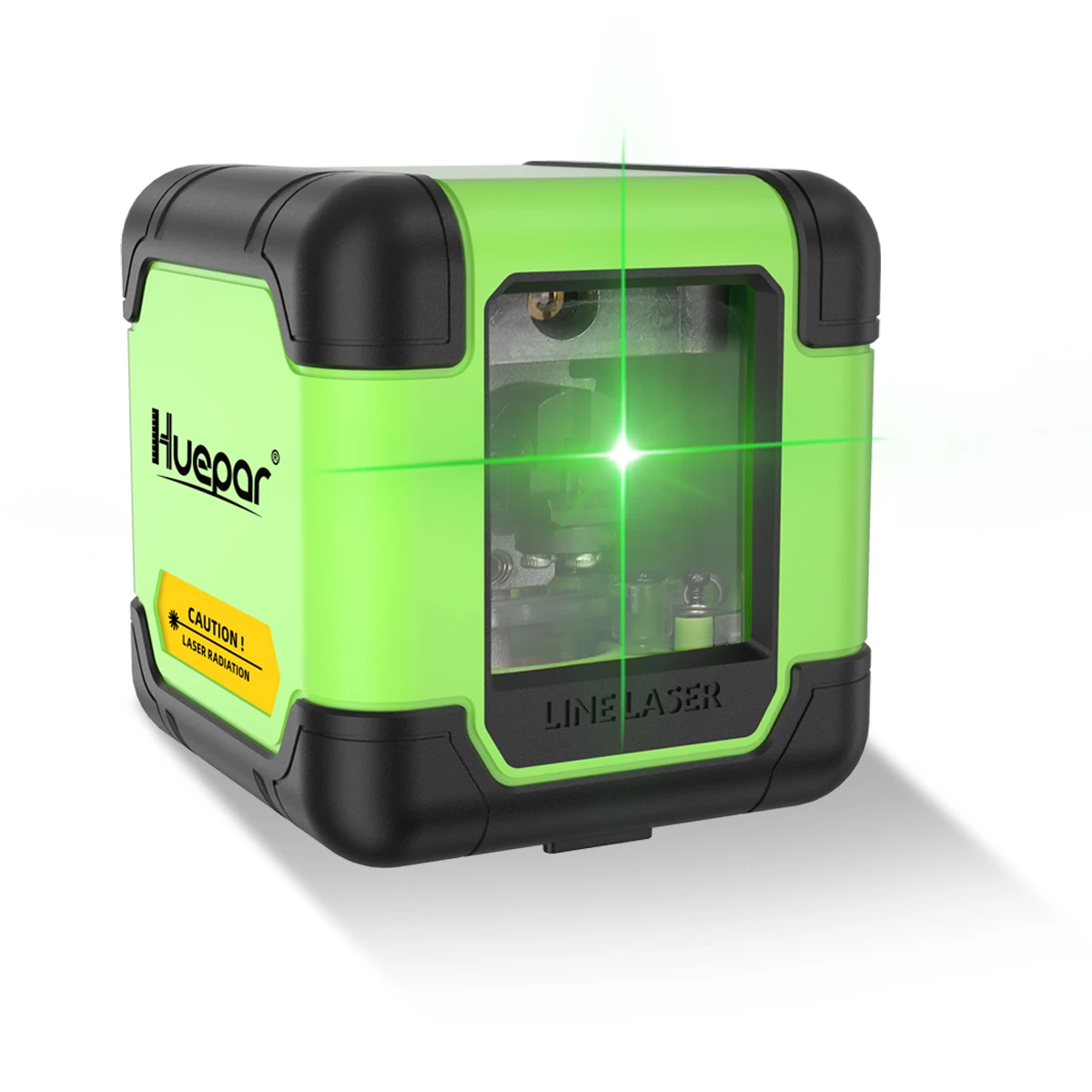 Huepar A011G Cross Line Laser Level 2 Lines Germany Imported Green Beam Horizontal & Vertical Lines One Button Design Laser Tool