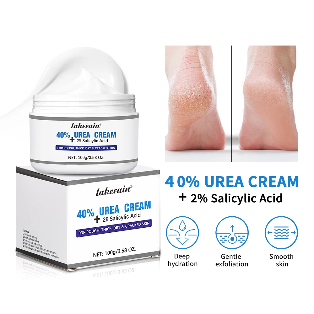 40% Urea Cream+ 2% Salicylic Acid Things for Skincare Dry Skin Foot Removal Creme Anti Fissure Pied From Cracks on Heels Cracked