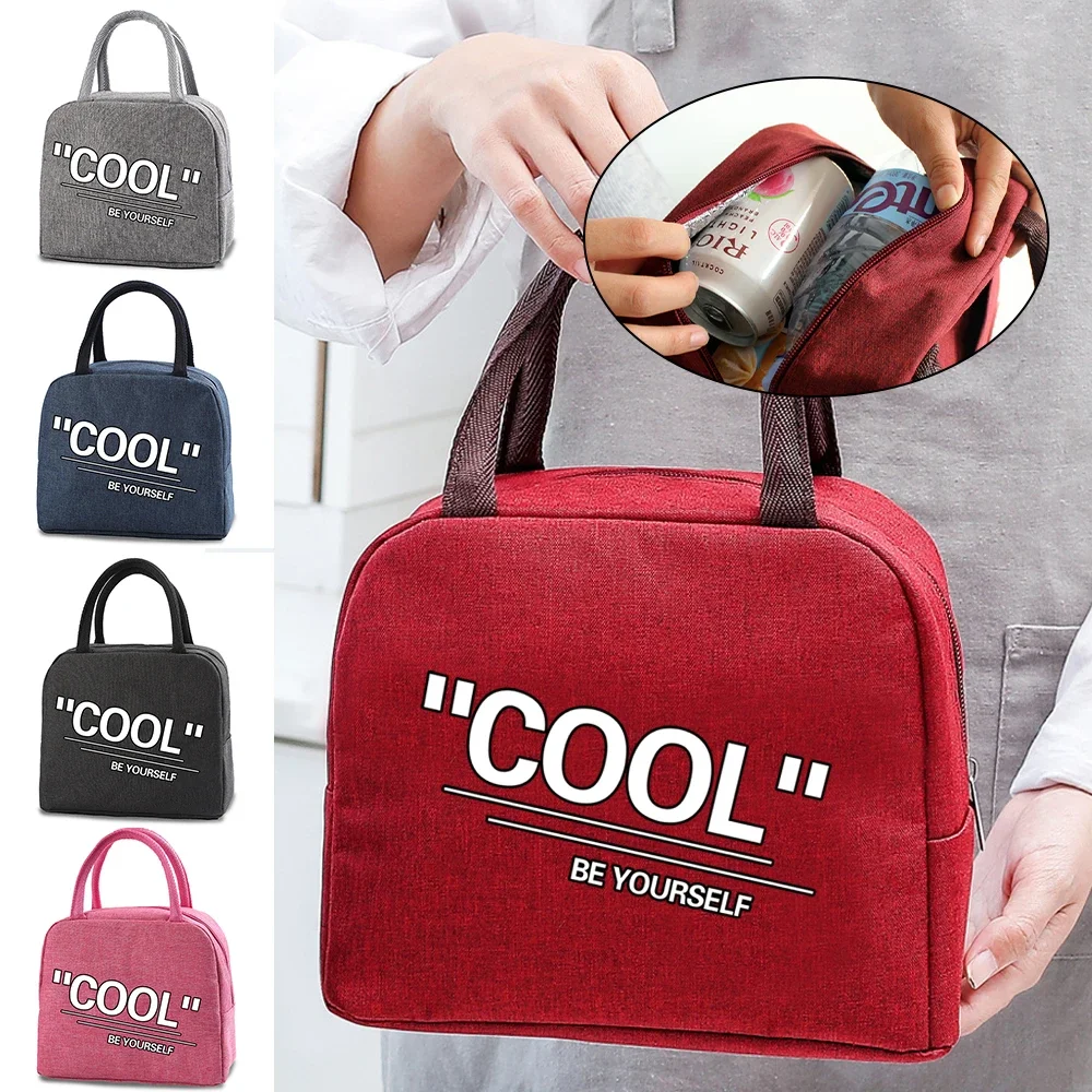 

Insulated Lunch Bag Tote Thermal Food Bag Women Kids Lunch Box Picnic Supplies Cooler Bags Durable Refrigerated Bento Pouch