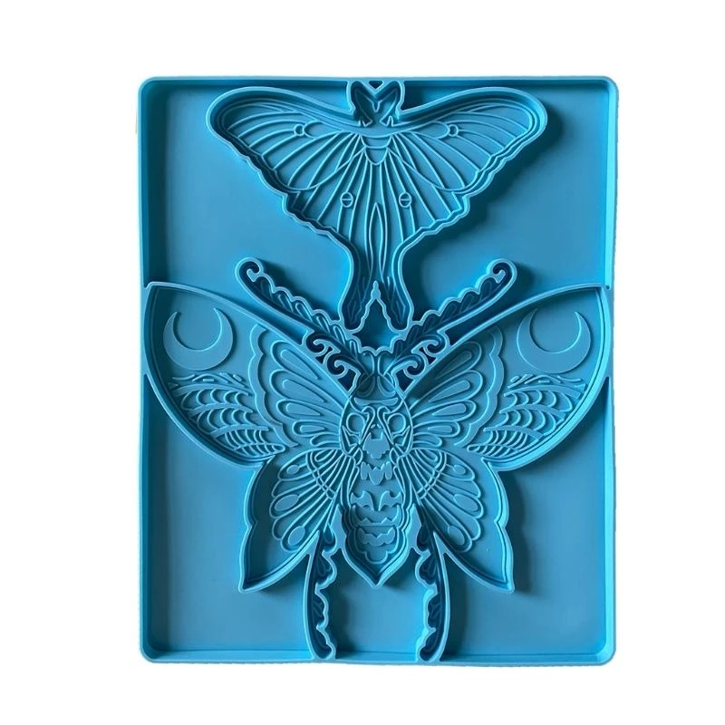 Creative Molding Set for Skull Moth Photo Frame Flexible Silicone Mould for Personalize Home Decoration Craft Supplies