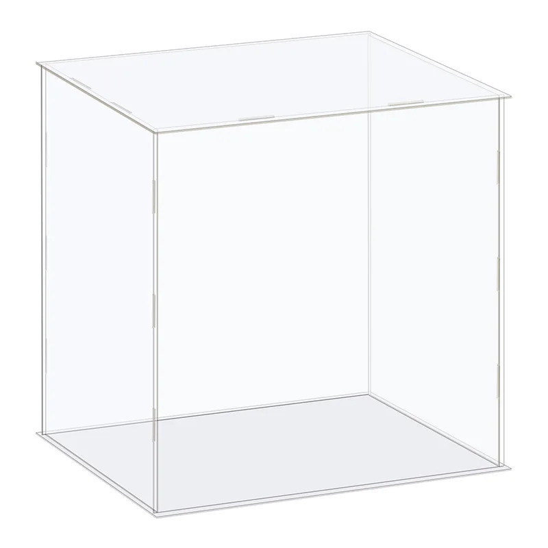 Acrylic Display Case Box Plastic Storage Box Cube Assemble Transparent Dustproof Protection Showcase Collectibles Figures Toys