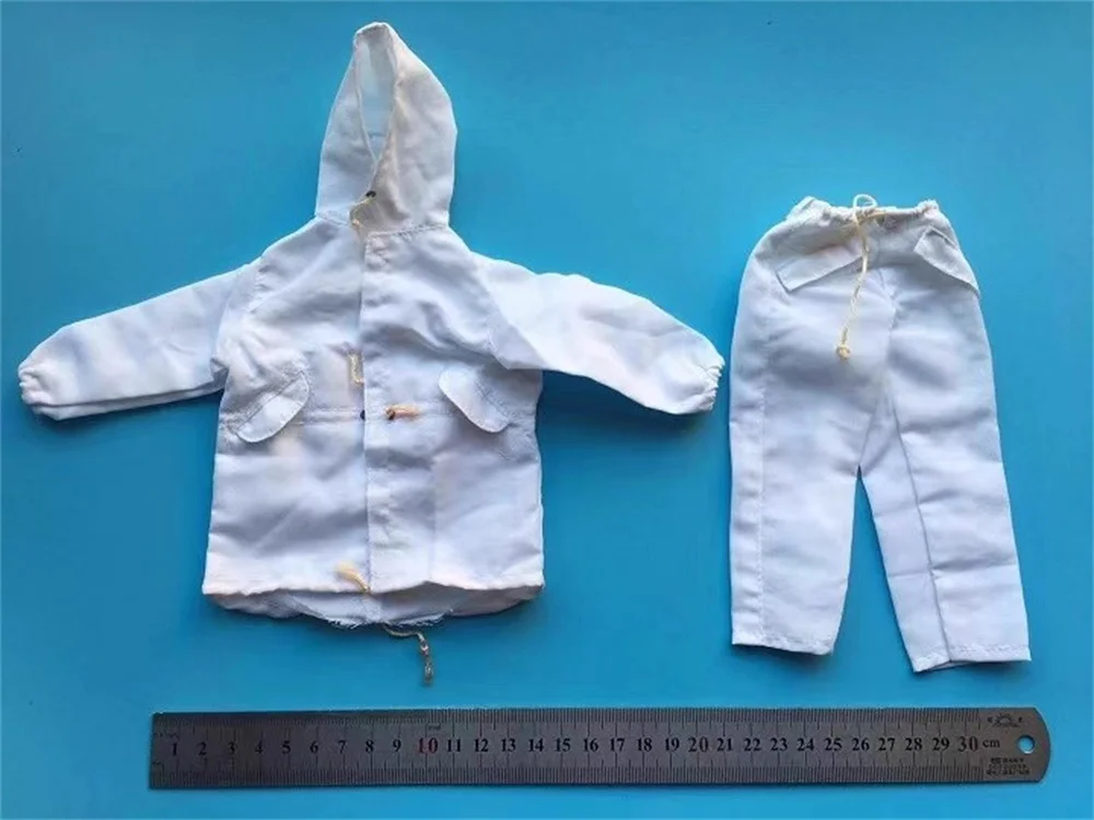 DML escala 1/6th muñeca soldado de invierno vestido blanco uniforme pantalón juguetes modelo accesorios para figura de acción de 12 "muñeco recoger DIY