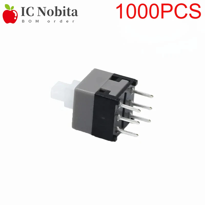 

1000PCS 8.5x8.5mm 6-Pin Latching Tactile Switch Mini Push Button Power On/Off Self-Locking Micro Switches 8.5*8.5mm
