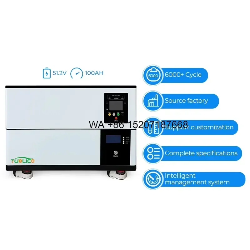 Wmwmnu Versatile Home Solar Energy Storage System with Lithium Battery and Inverter for Solar Power Backup